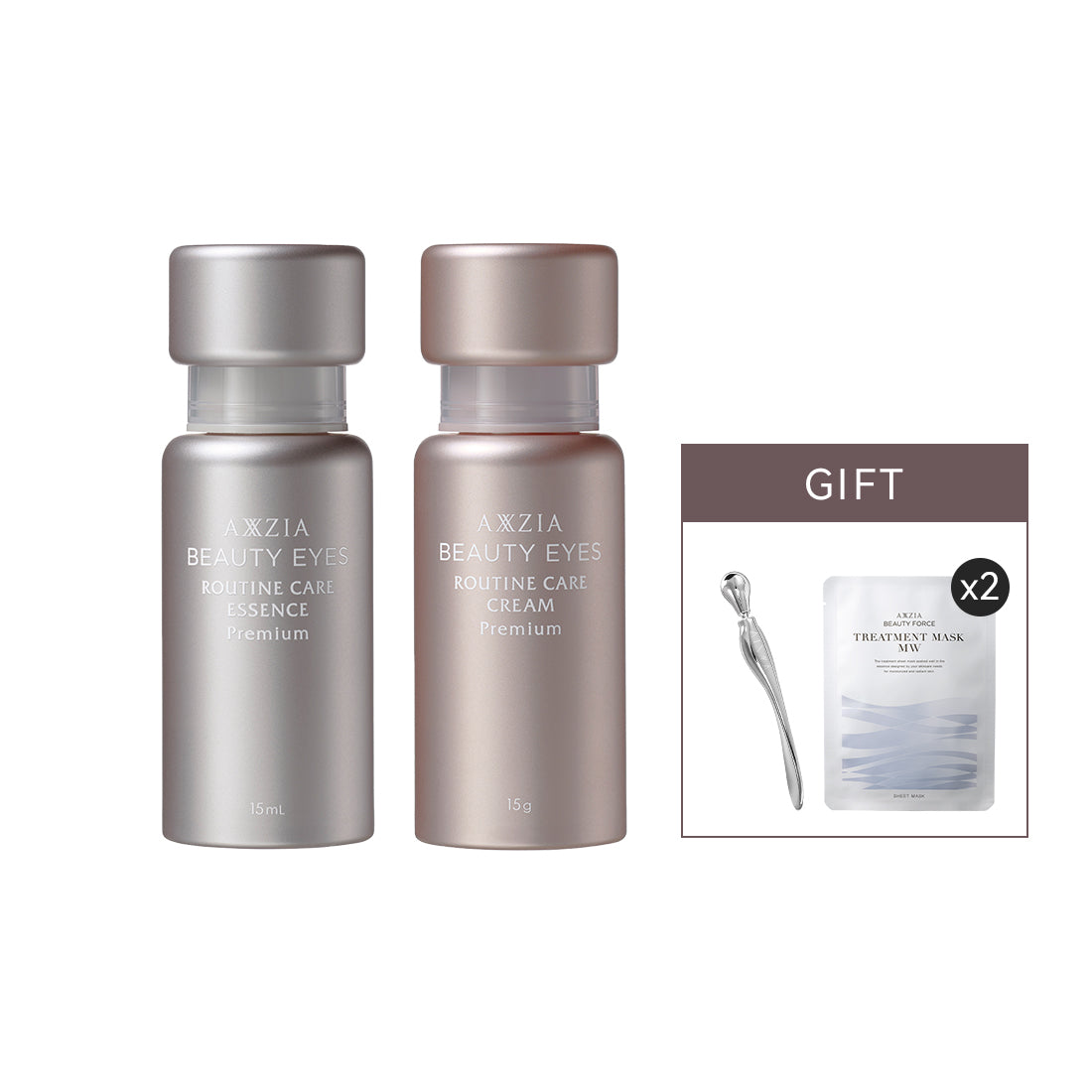 AXXZIA Routine Care Essence Premium 15mL + Eye Cream 15g
